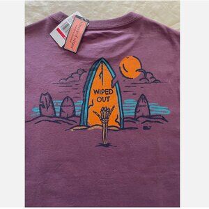 NWT! NEW VINEYARD VINES WIPED OUT SURFER SKELETON SURFBOARDS TEE T-SHIRT MENS XS